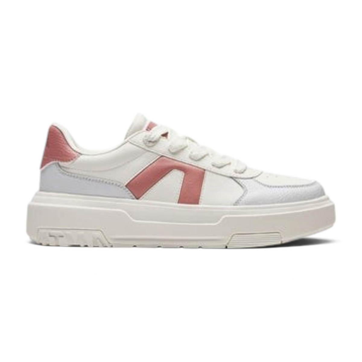 FRG ANTA X-GAME beige and pink synthetic leather sneakers with A logo and chunky rubber sole