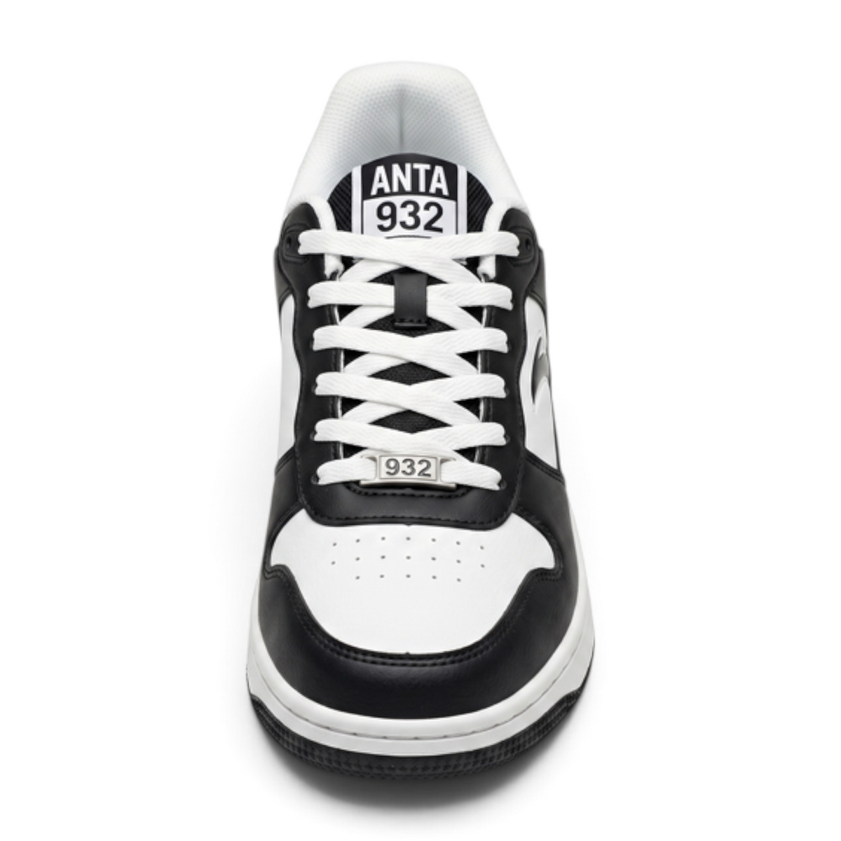 FRG ANTA X-GAME 982 women's lifestyle sneakers in black and white synthetic leather with breathable mesh and lace-up.