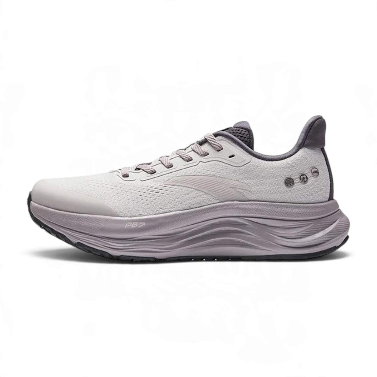 ANTA Women’s Running Shoes in Light Grey/Dark Grey/Rose Pink – product view 1