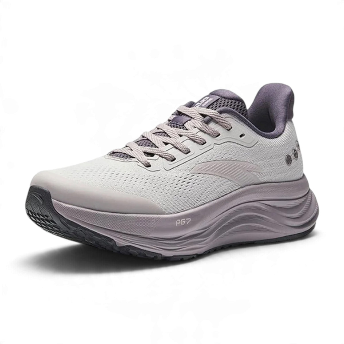 ANTA Women’s Running Shoes in Light Grey/Dark Grey/Rose Pink – product view 2