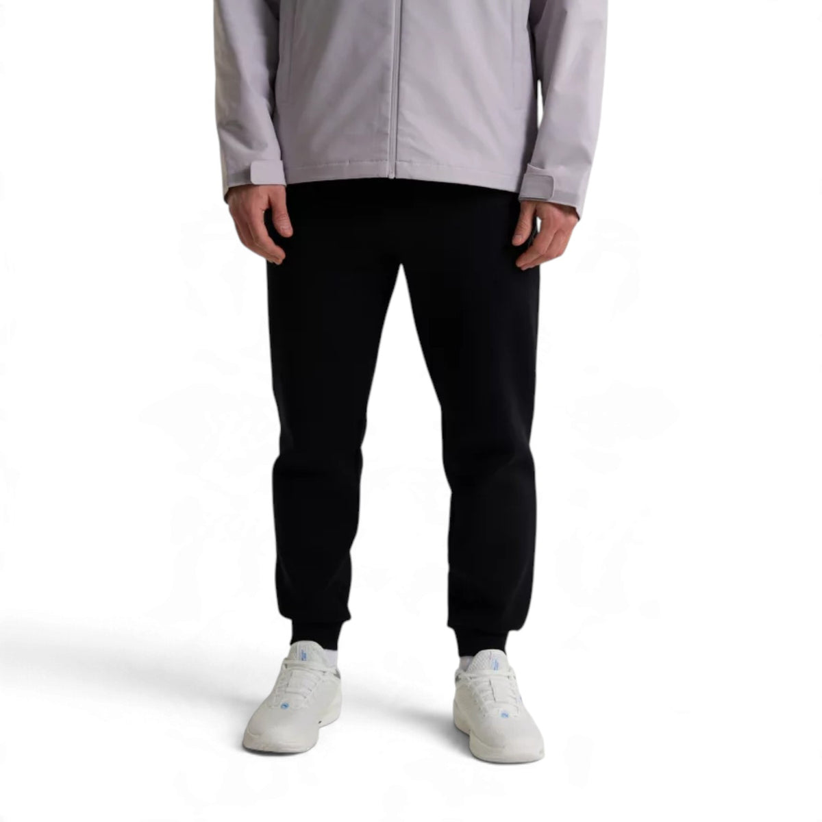ANTA Men’s KT HOPE BLOOMS Knit Track Pants in Black – product view 1