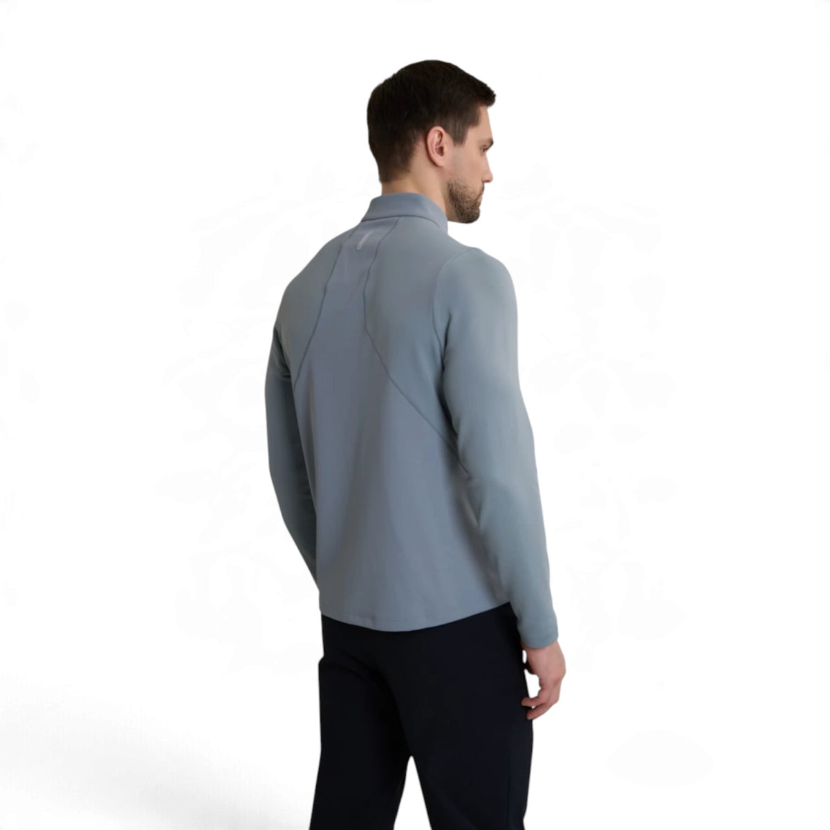 ANTA Men’s Insulated Half-Zip Running Top in Whale Grey – product view 5
