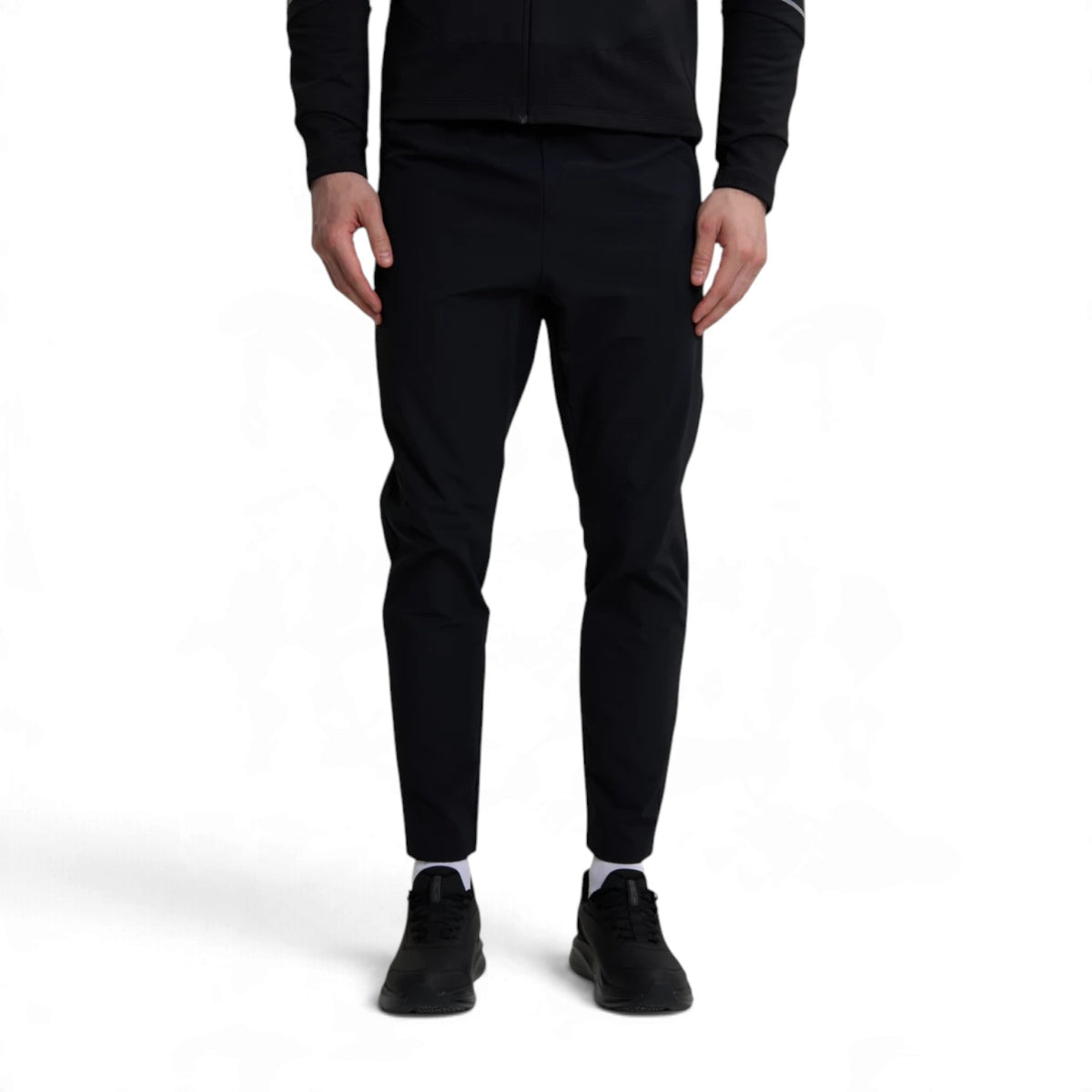 ANTA Men’s Running Woven Track Pants in Black – product view 1