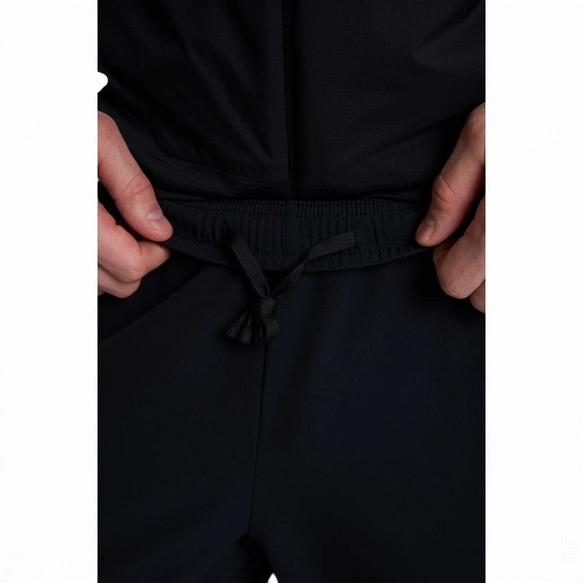 ANTA Men’s Running Woven Track Pants in Black – product view 9