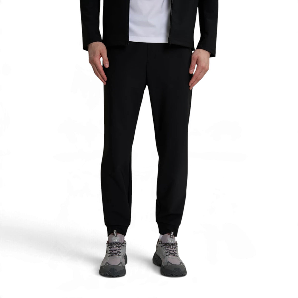 ANTA Men’s TRN Knit Track Pants in Black – product view 1