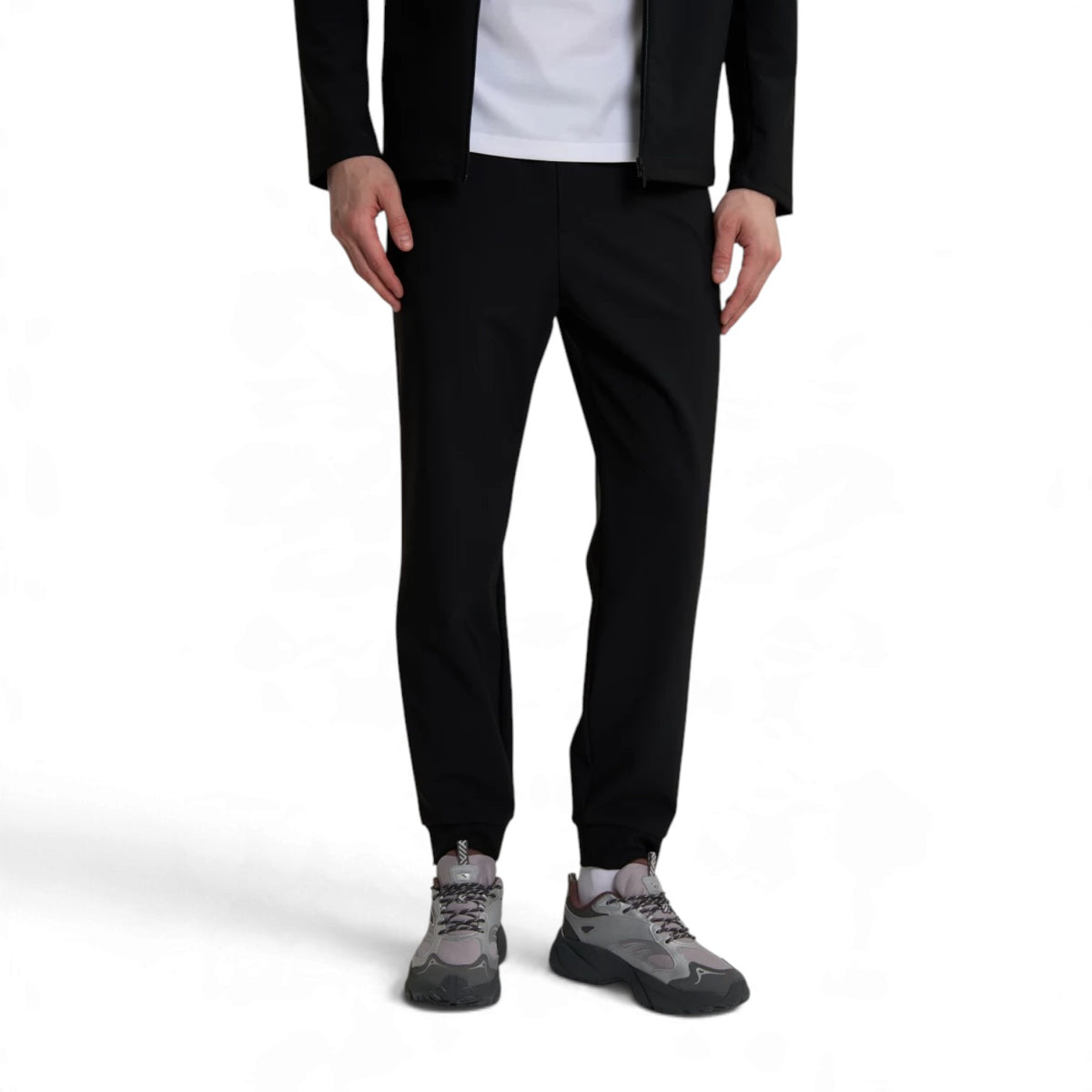 ANTA Men’s TRN Knit Track Pants in Black – product view 3