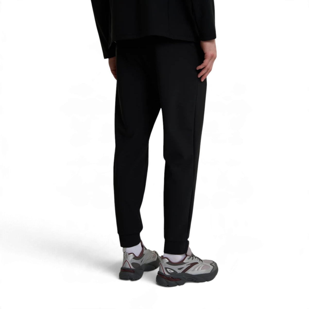 ANTA Men’s TRN Knit Track Pants in Black – product view 4