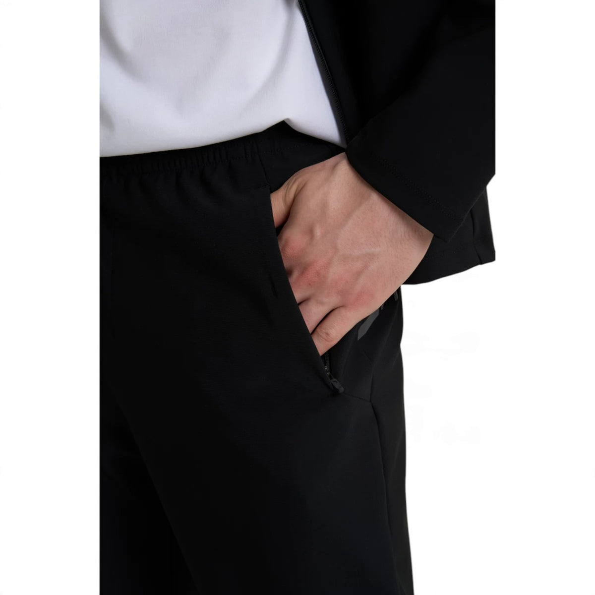 ANTA Men’s TRN Knit Track Pants in Black – product view 7