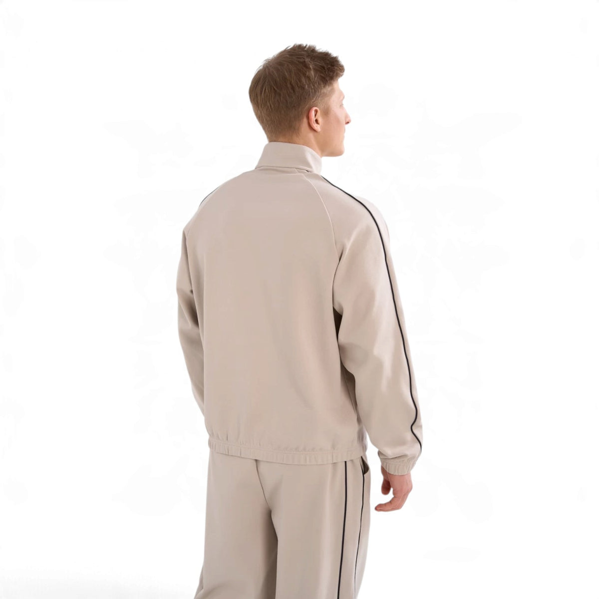 ANTA Men’s SPORTS CLUB Knit Track Top in Fog Grey – product view 4