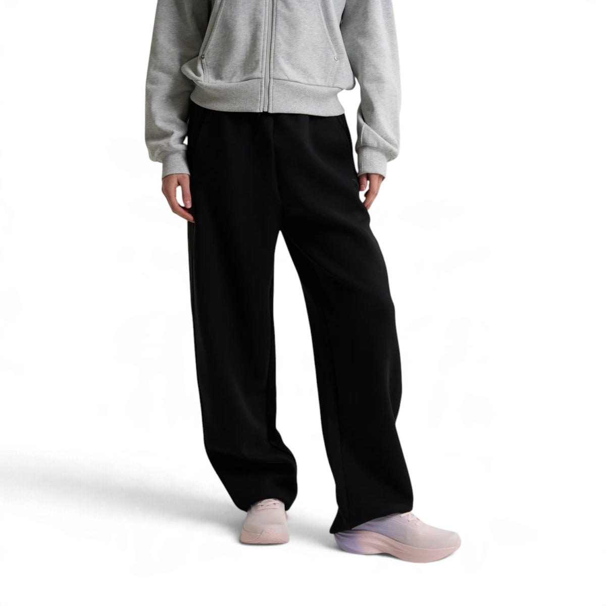 ANTA Women’s SPORTS CLUB Knit Track Pants in Black – product view 1