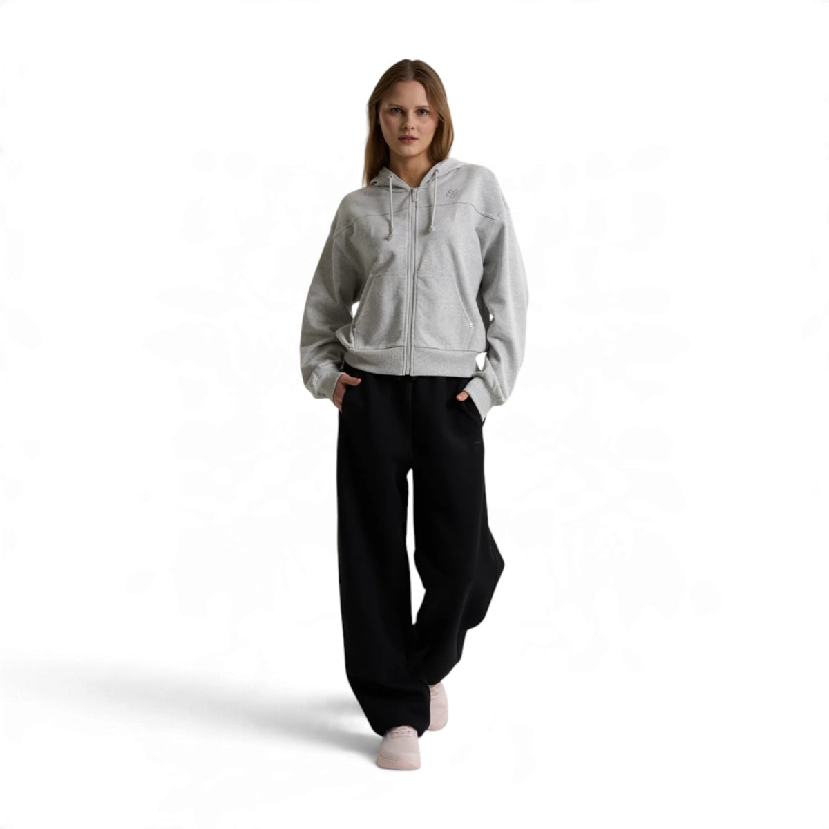 ANTA Women’s SPORTS CLUB Knit Track Pants in Black – product view 2