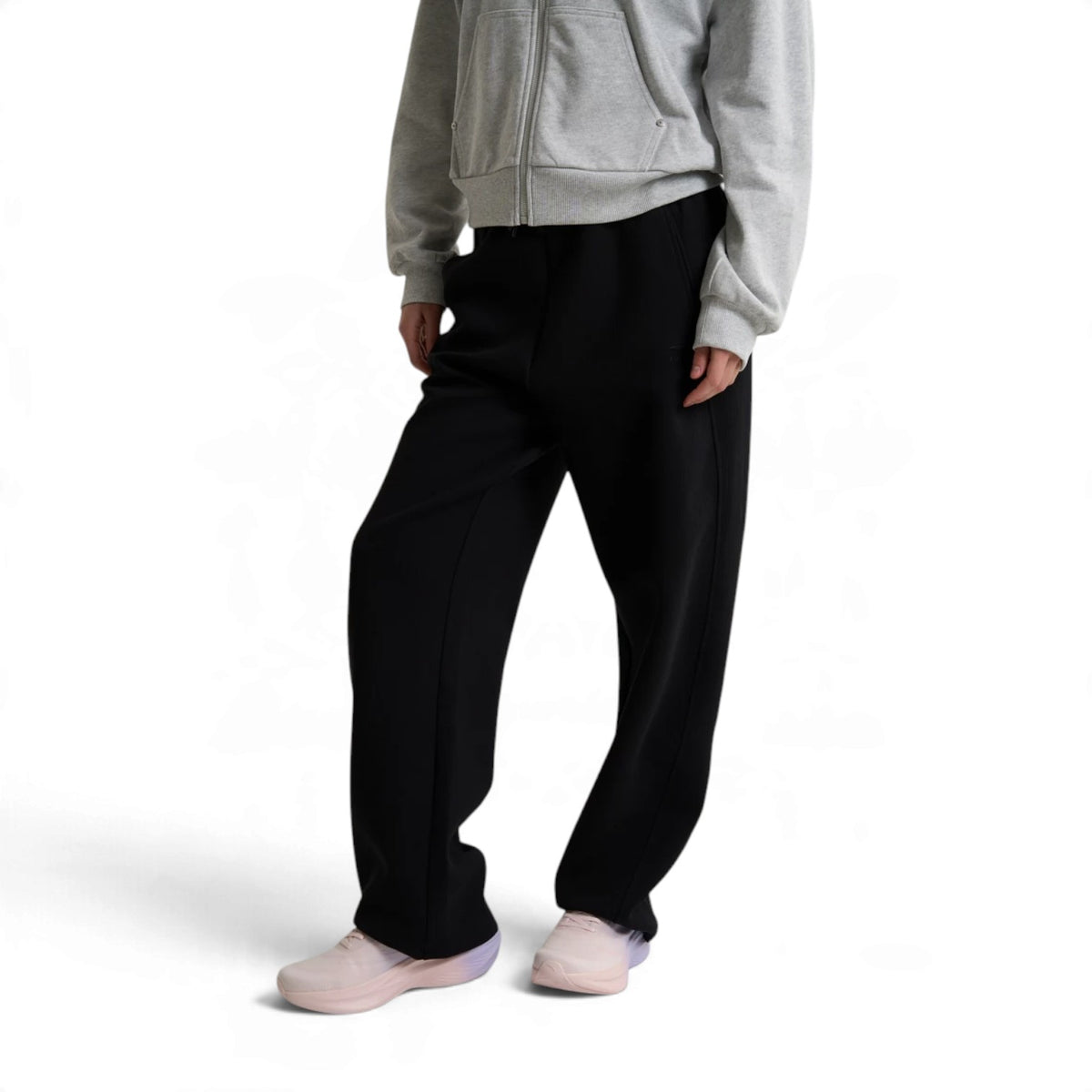 ANTA Women’s SPORTS CLUB Knit Track Pants in Black – product view 4