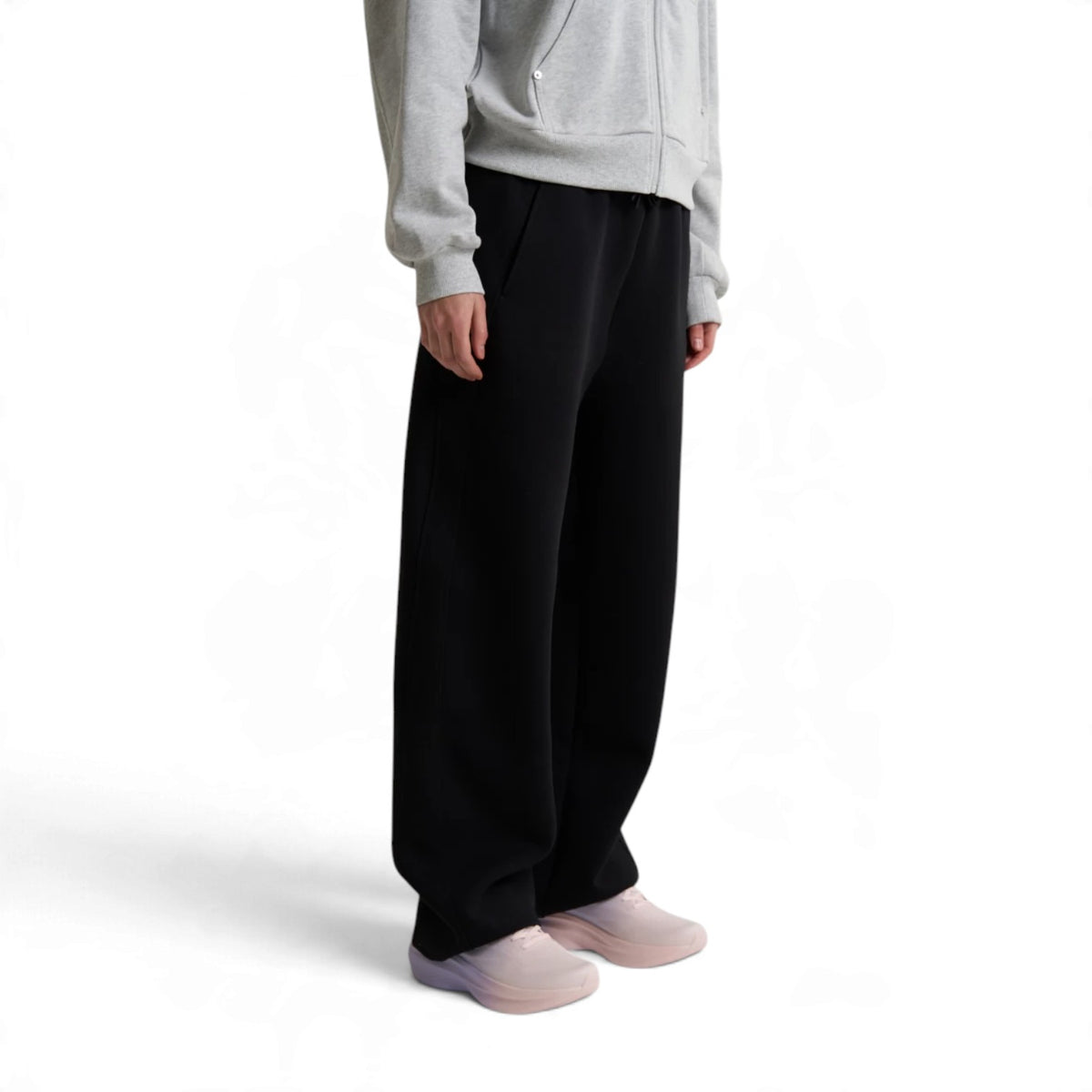 ANTA Women’s SPORTS CLUB Knit Track Pants in Black – product view 6