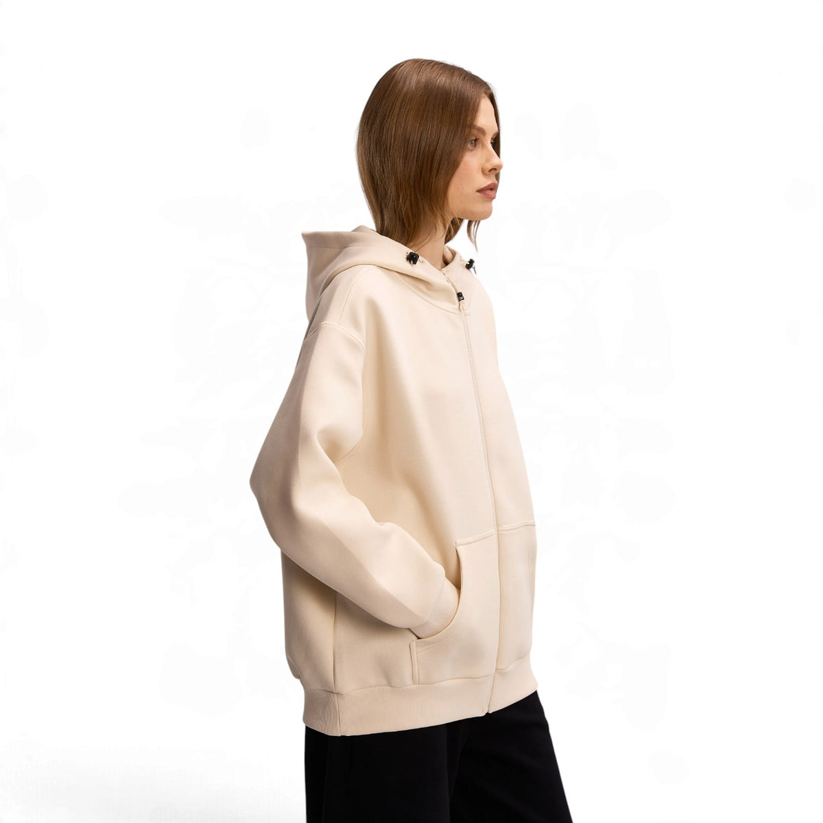 ANTA Unisex KAI Legacy Knit Track Top in Sand Grey – product view 5