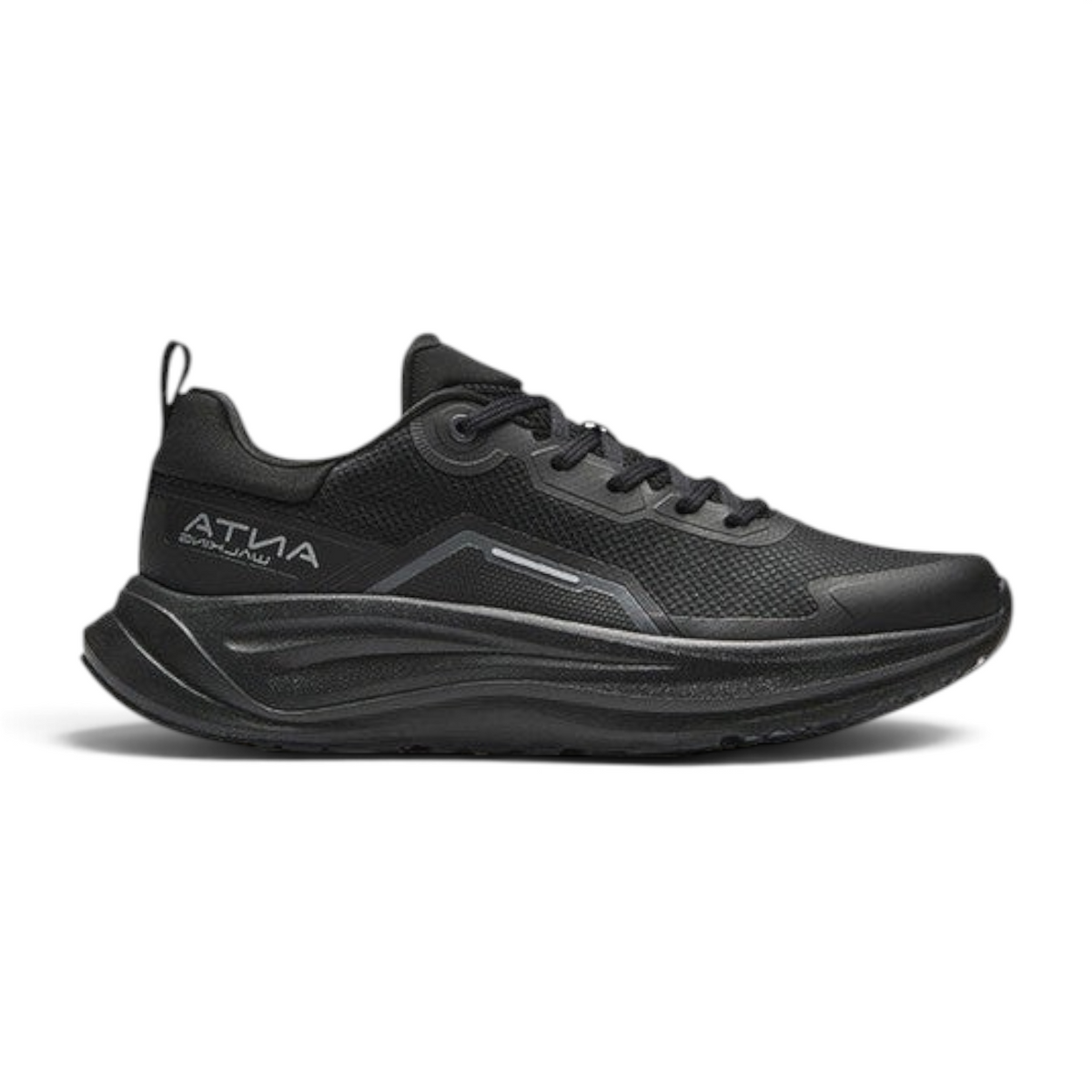 FRG ANTA SMILE men's black breathable mesh training sneakers with a minimalist urban design and cushioned sole