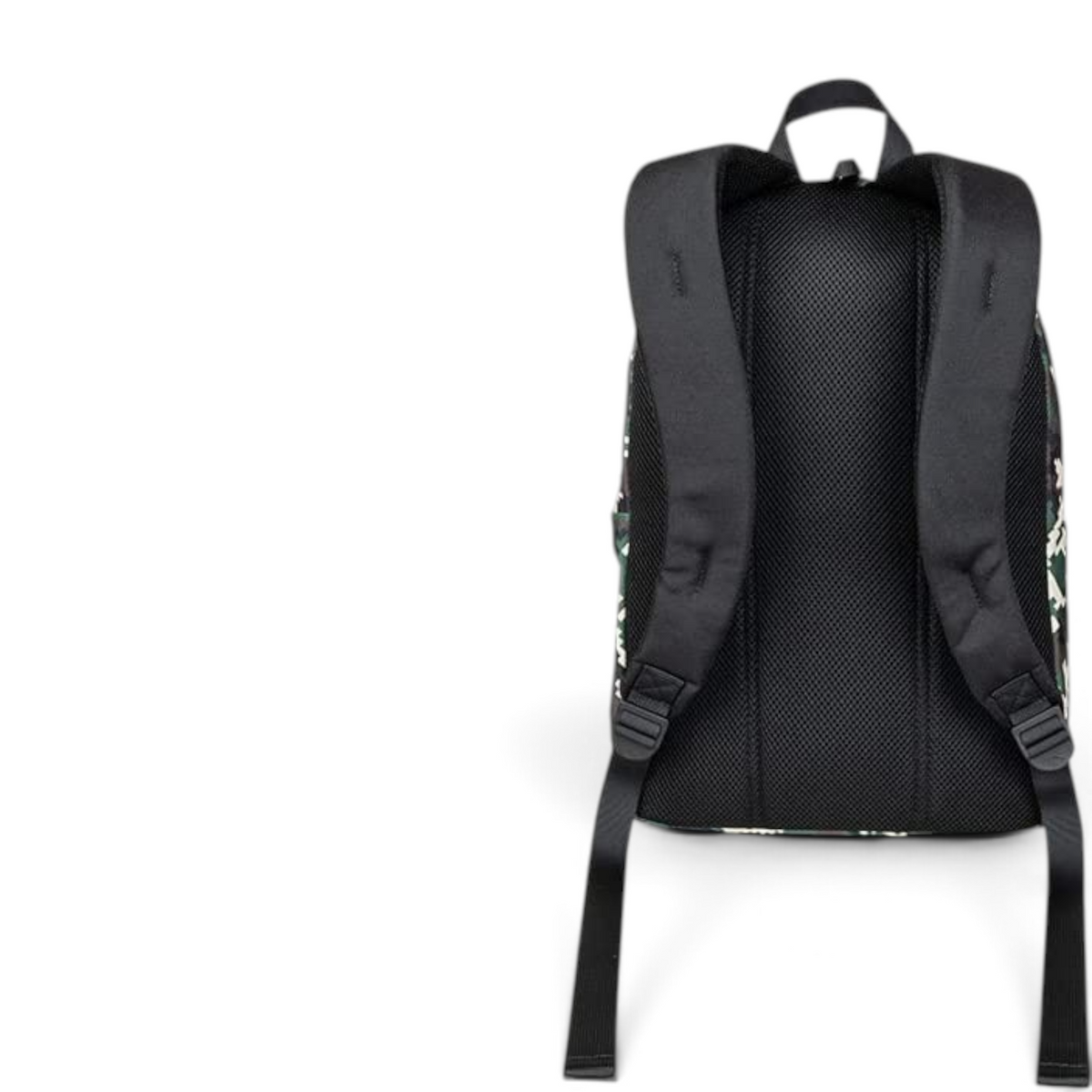 FRG backpack featuring a black mesh padded back panel and adjustable shoulder straps for comfortable carrying
