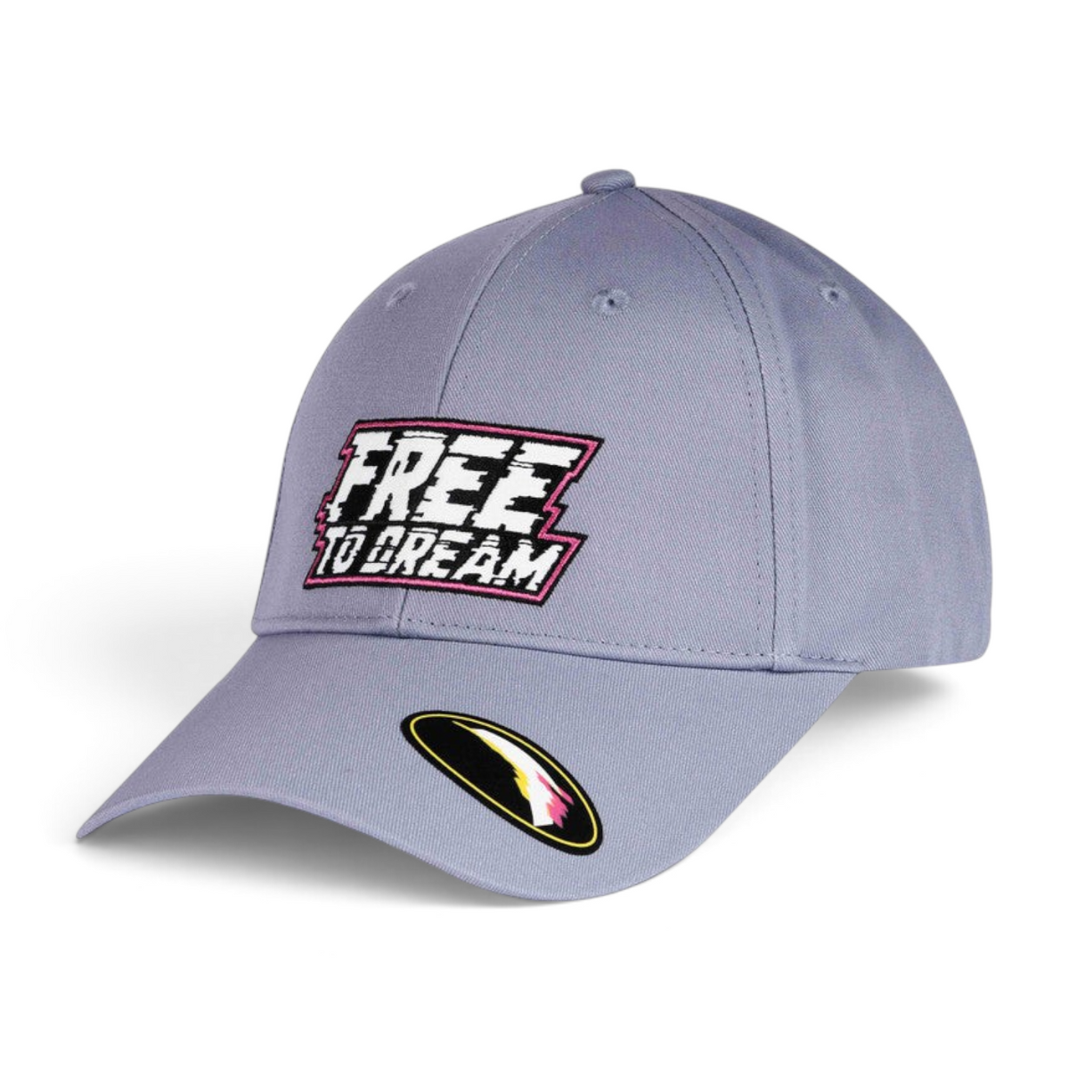 FRG SUNBONNET light grey baseball cap with Free To Cream embroidered patch and curved brim