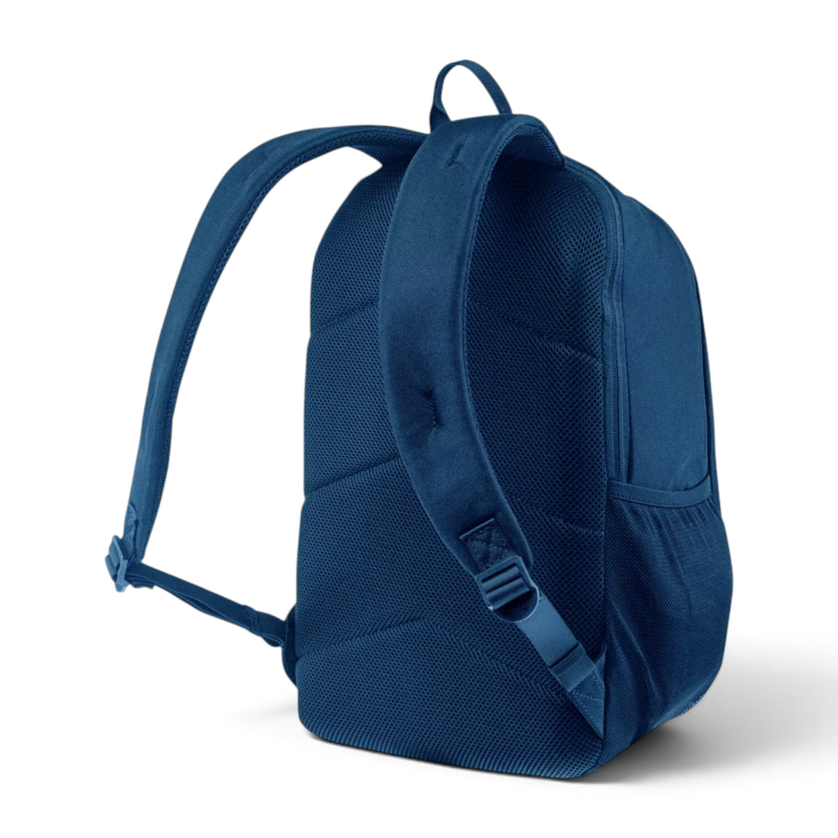 FRG blue backpack with padded mesh back panel and adjustable shoulder straps for comfortable daily use