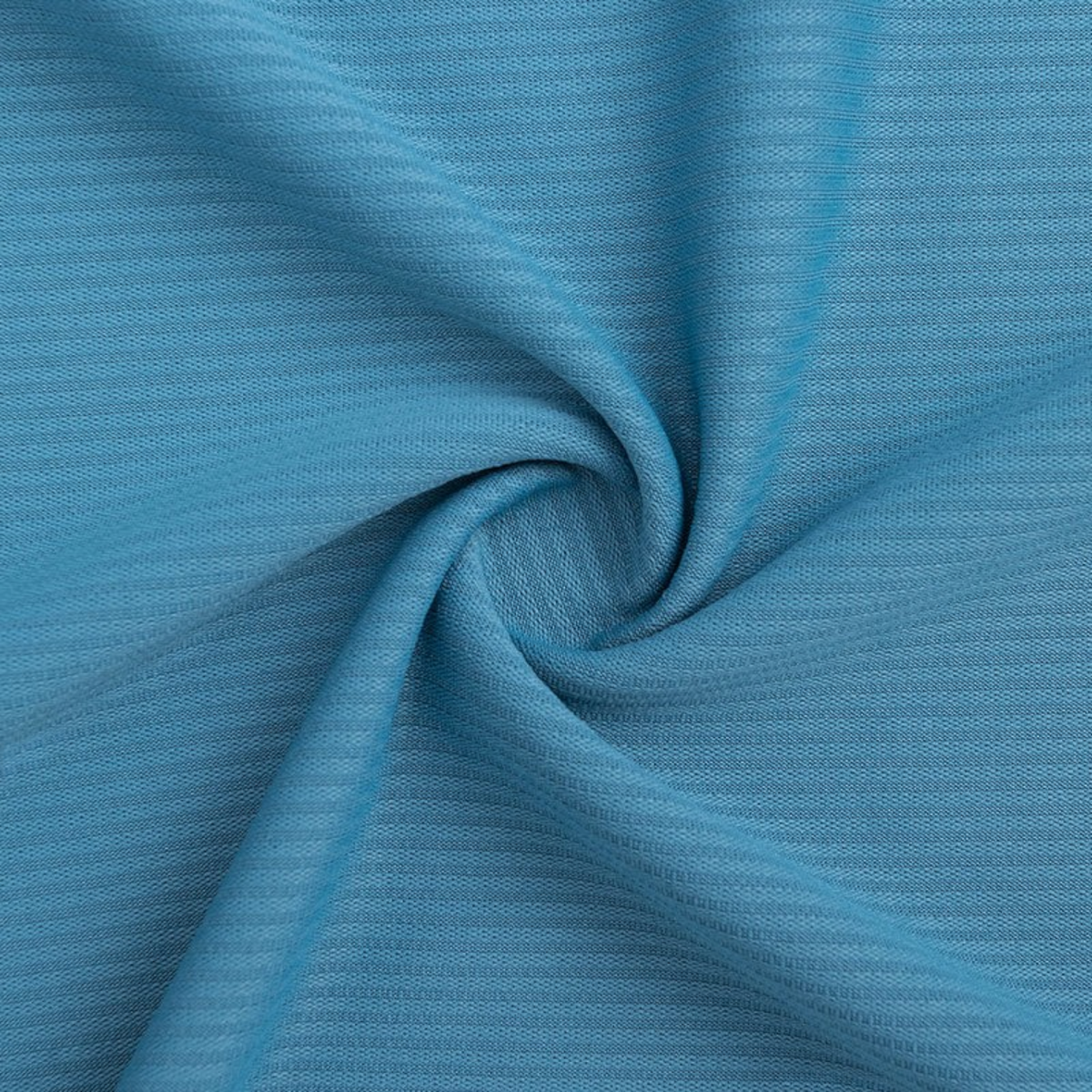 FRG ANTA blue polyester running t-shirt fabric texture with moisture-wicking ribbed pattern