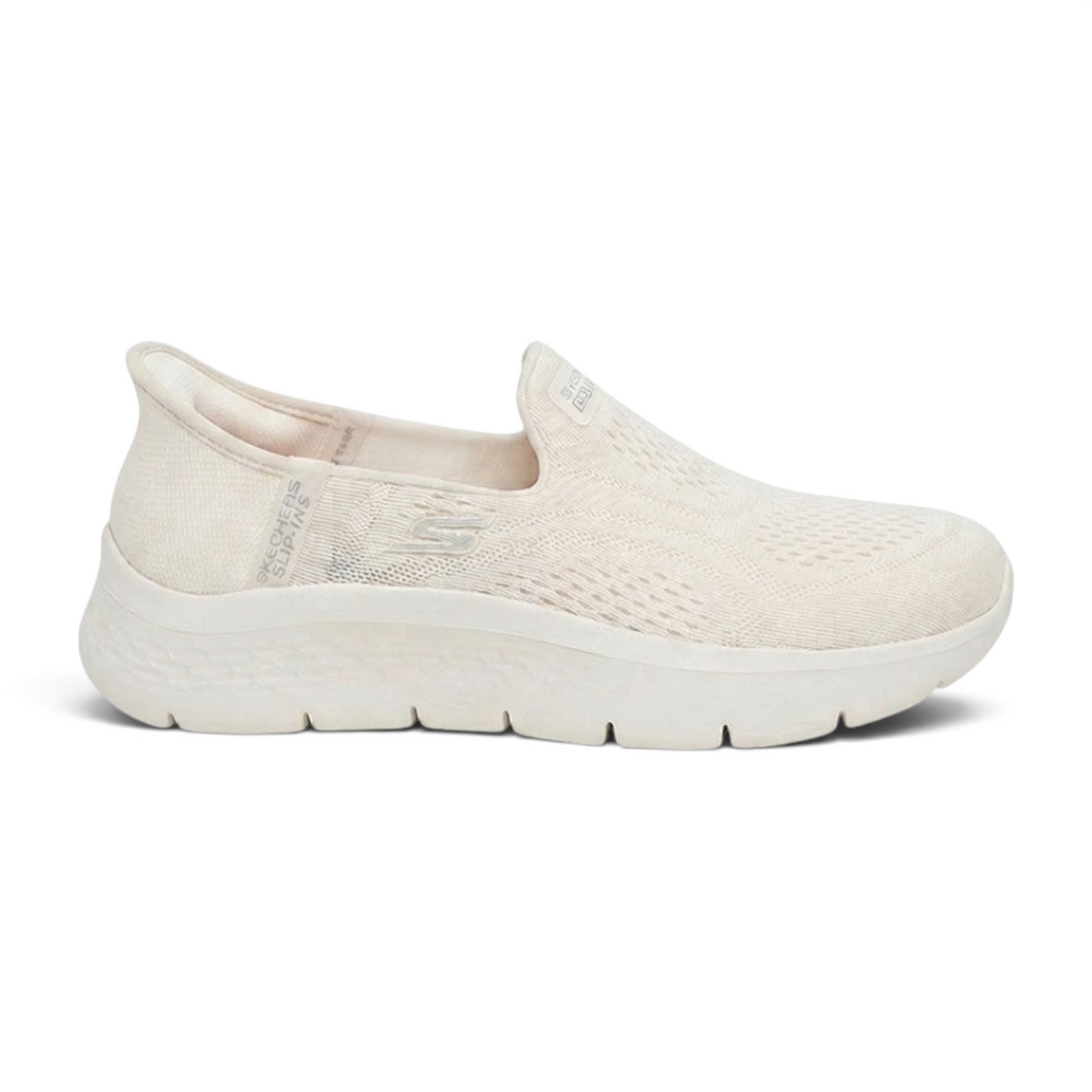 FRG Skechers GO WALK FLEX - YAEL slip-on sneaker in cream mesh with a cushioned white sole