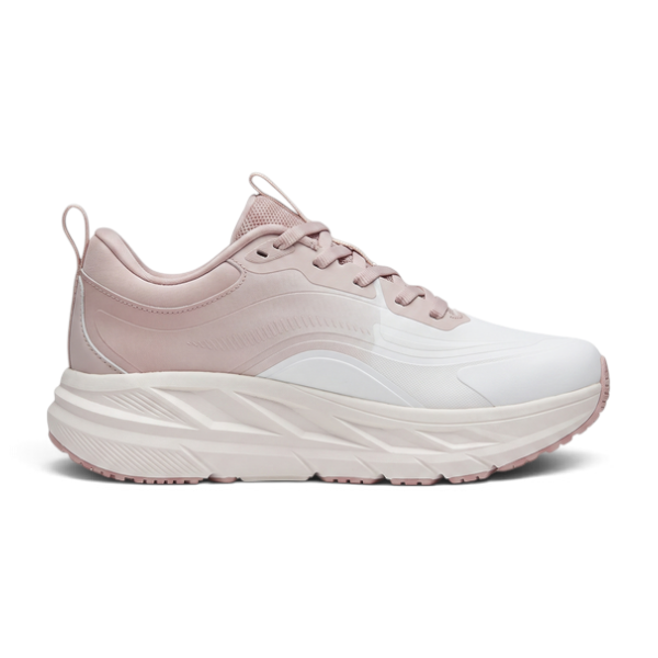 FRG ANTA women's cross-training shoes in white and soft pink with breathable mesh and supportive cushioned sole