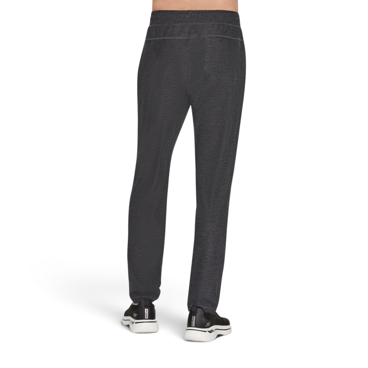 FRG SKECHKNITS ULTRA GO LITE tapered pants in charcoal grey, featuring a comfortable fit and back pocket detail.
