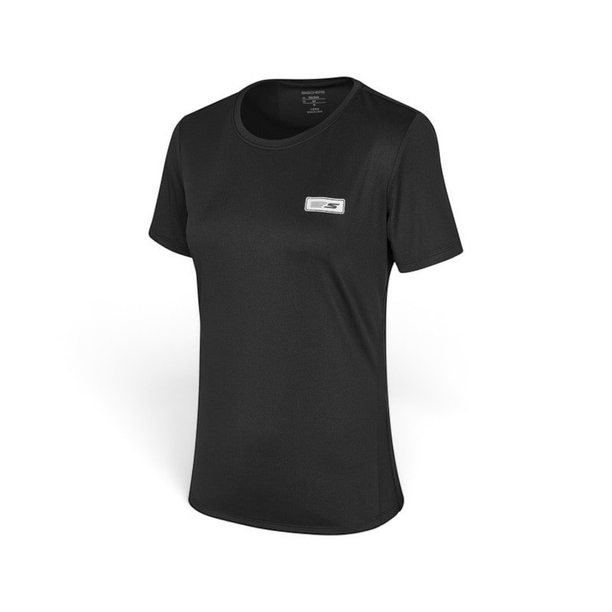 FRG black short sleeve performance tee with a small white logo patch on the chest