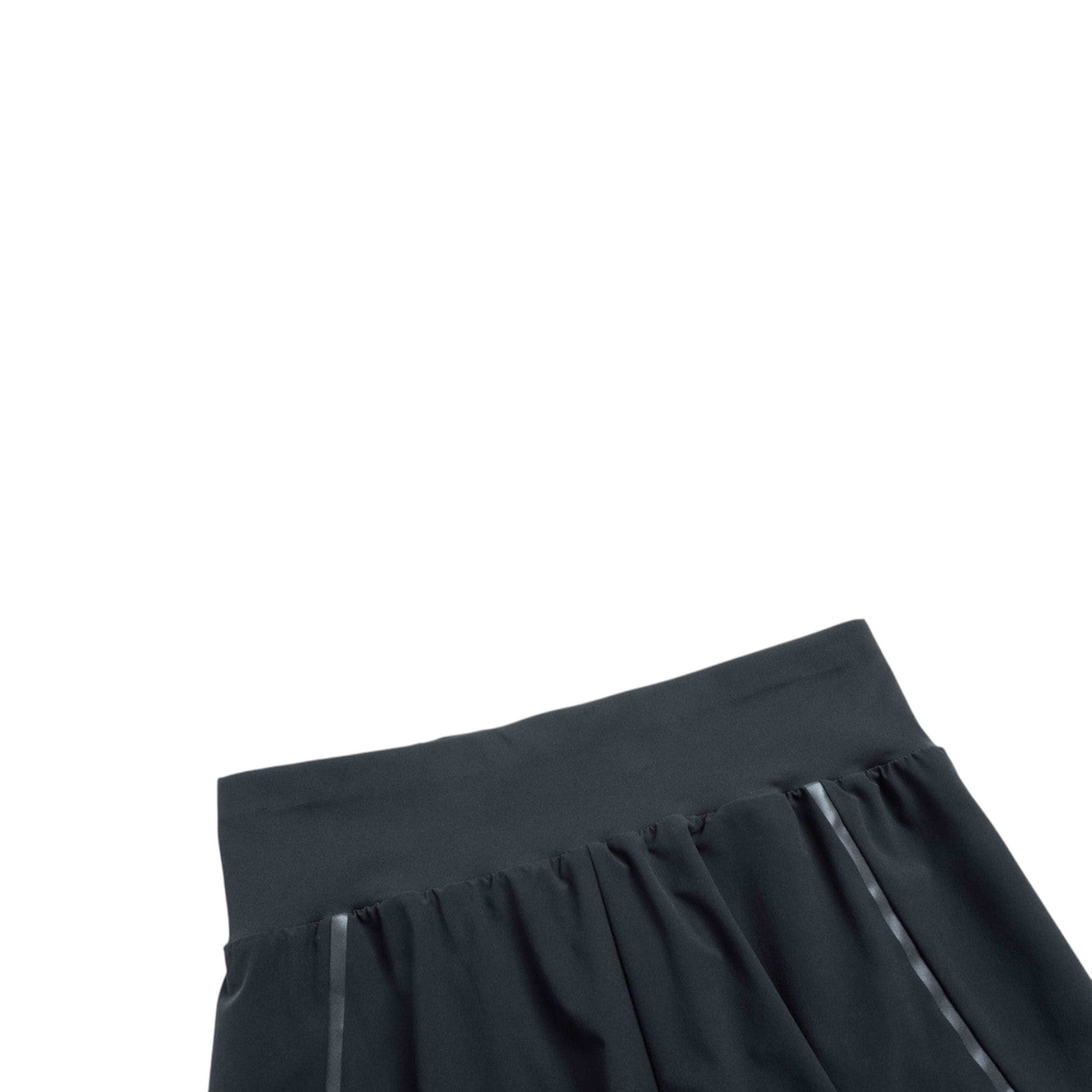 FRG ANTA black knit track pants featuring a comfortable elasticated waistband and sleek athletic design