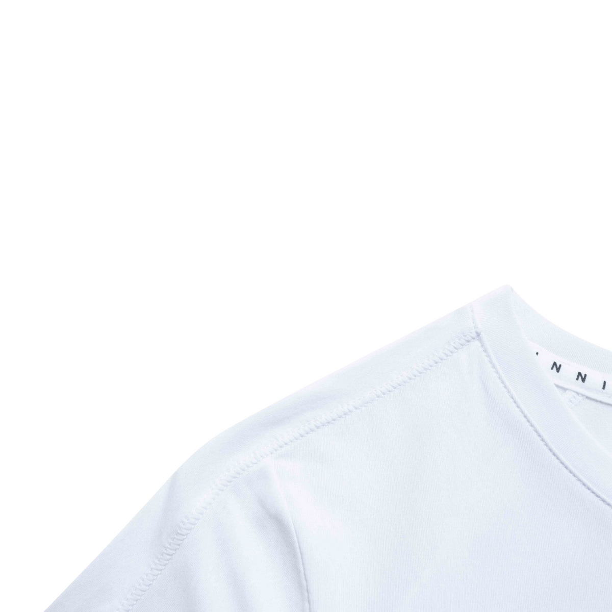 FRG ANTA A-Chill Touch running t-shirt in pure white featuring breathable performance fabric and shoulder stitching