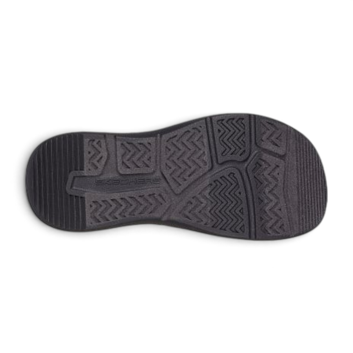 FRG Skechers Parson SD chocolate brown sandal outsole with textured tread pattern for traction