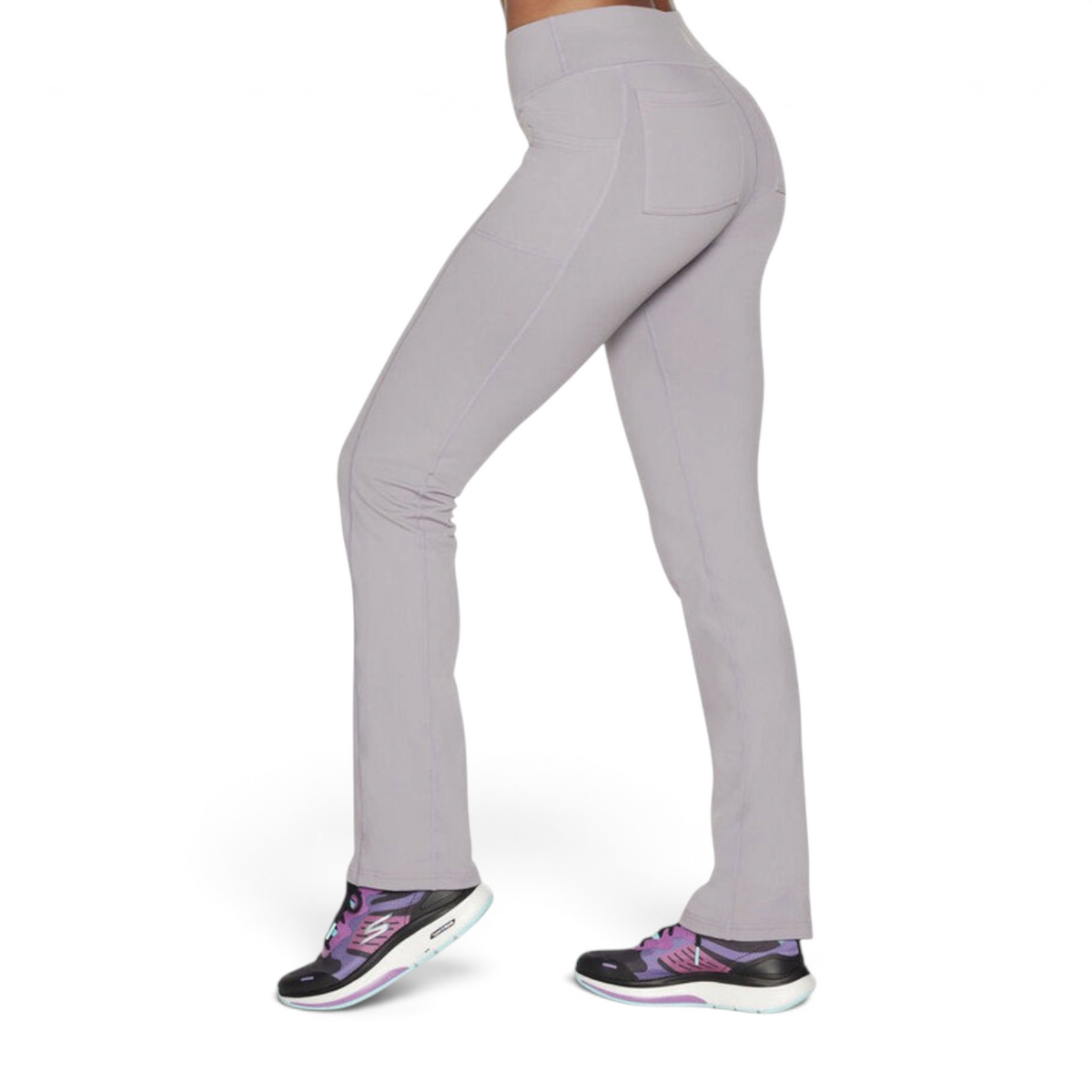 FRG Skechers GOwalk OG active pants in pewter grey with moisture-wicking stretch fabric and back pockets