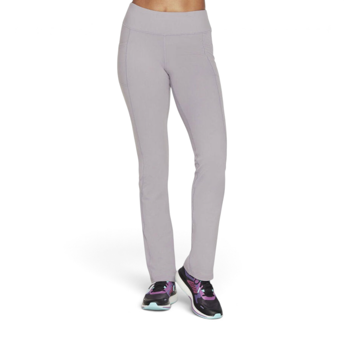 FRG Skechers GOwalk OG active pants in pewter grey with moisture-wicking stretch fabric and side pockets