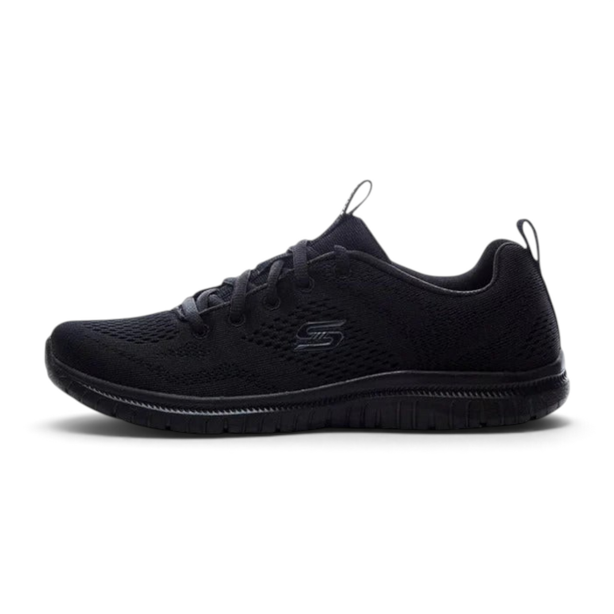 FRG SPORT-ACTIVE black lightweight mesh athletic sneaker with lace-up closure and flexible sole