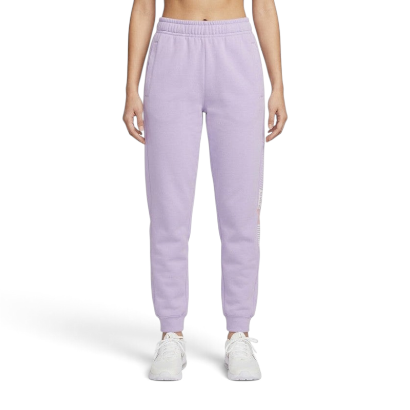 FRG ANTA Sports girl knit track pants in misty purple cotton blend with elastic waistband and cuffed ankles