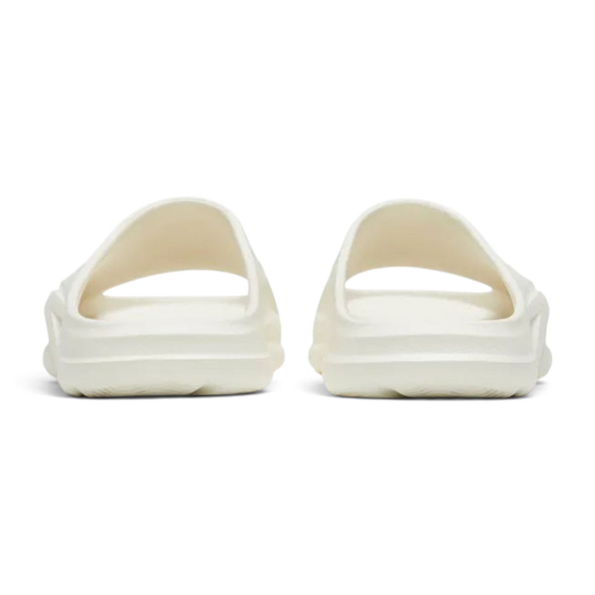 FRG ANTA women's white EVA outdoor slippers featuring a minimalist design and contoured footbed, rear view.