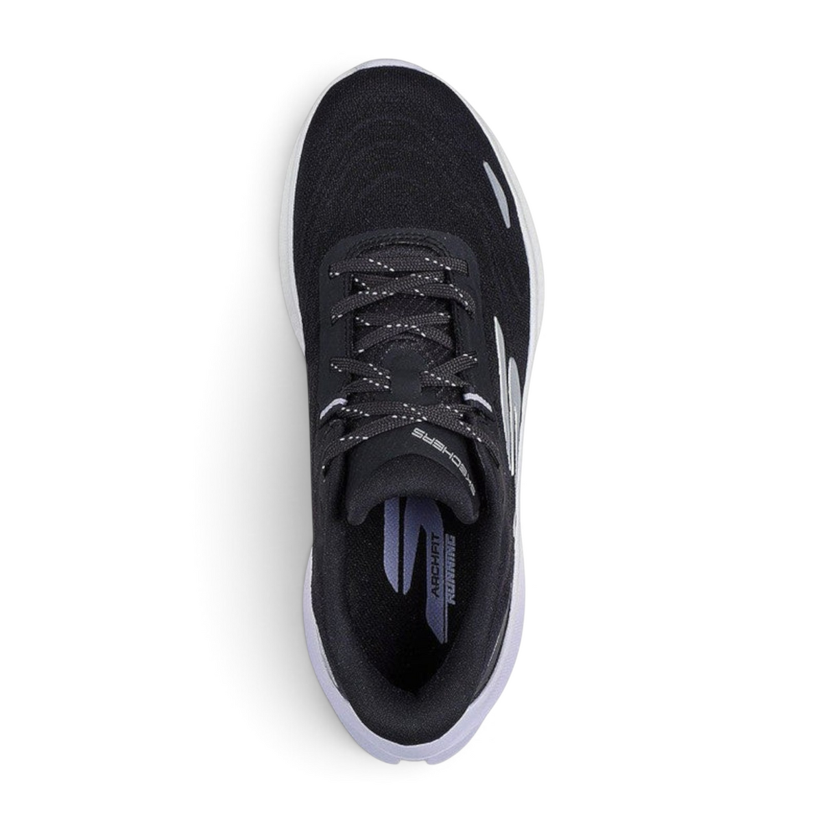 FRG Skechers Aero Spark black and purple performance running shoe with breathable mesh upper and lace-up design
