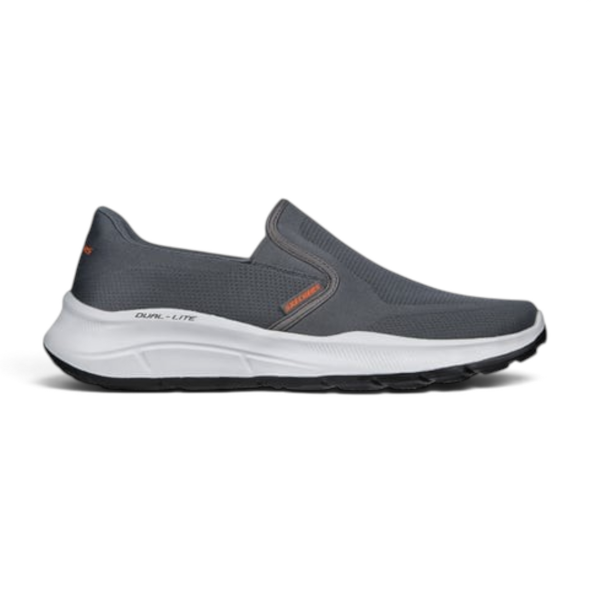 FRG Skechers Equalizer 5.0 grey vegan slip-on sneaker with white cushioned midsole and memory foam insole