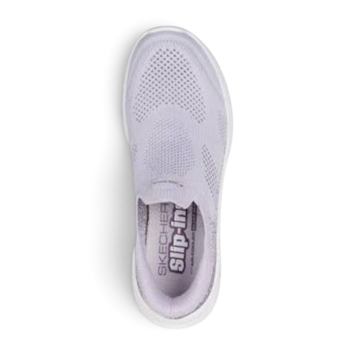 FRG Skechers GO WALK 8 Nova lavender slip-on walking shoe with a breathable knit upper and cushioned insole