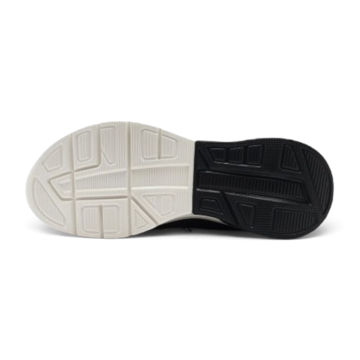 FRG Skechers BOBS ARC WAVES 2.0 sneaker showing the black and white textured rubber outsole for traction