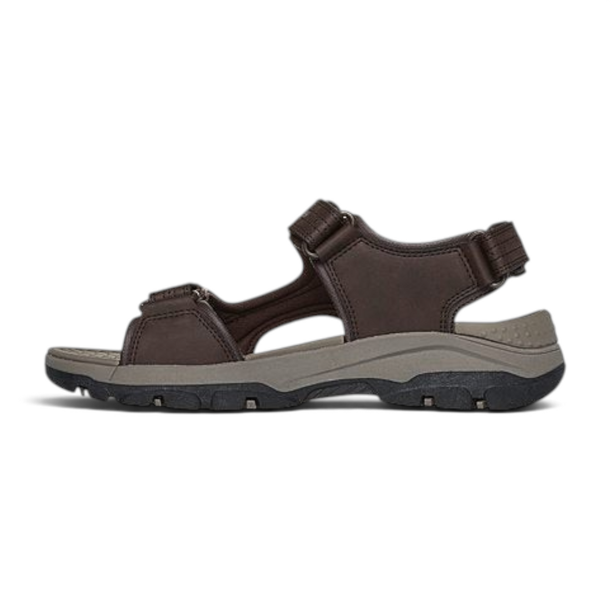 FRG TRESMEN GARO brown leather outdoor sandals with adjustable velcro straps and a durable rubber sole