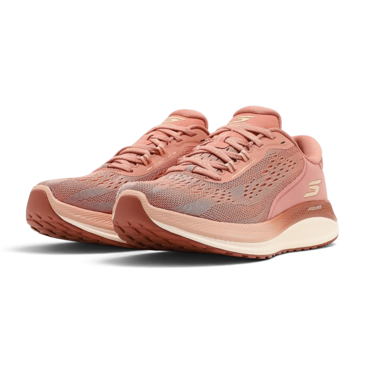 FRG Skechers GO RUN Persistence 2 running shoes in dusty rose with breathable mesh and Goodyear performance outsole