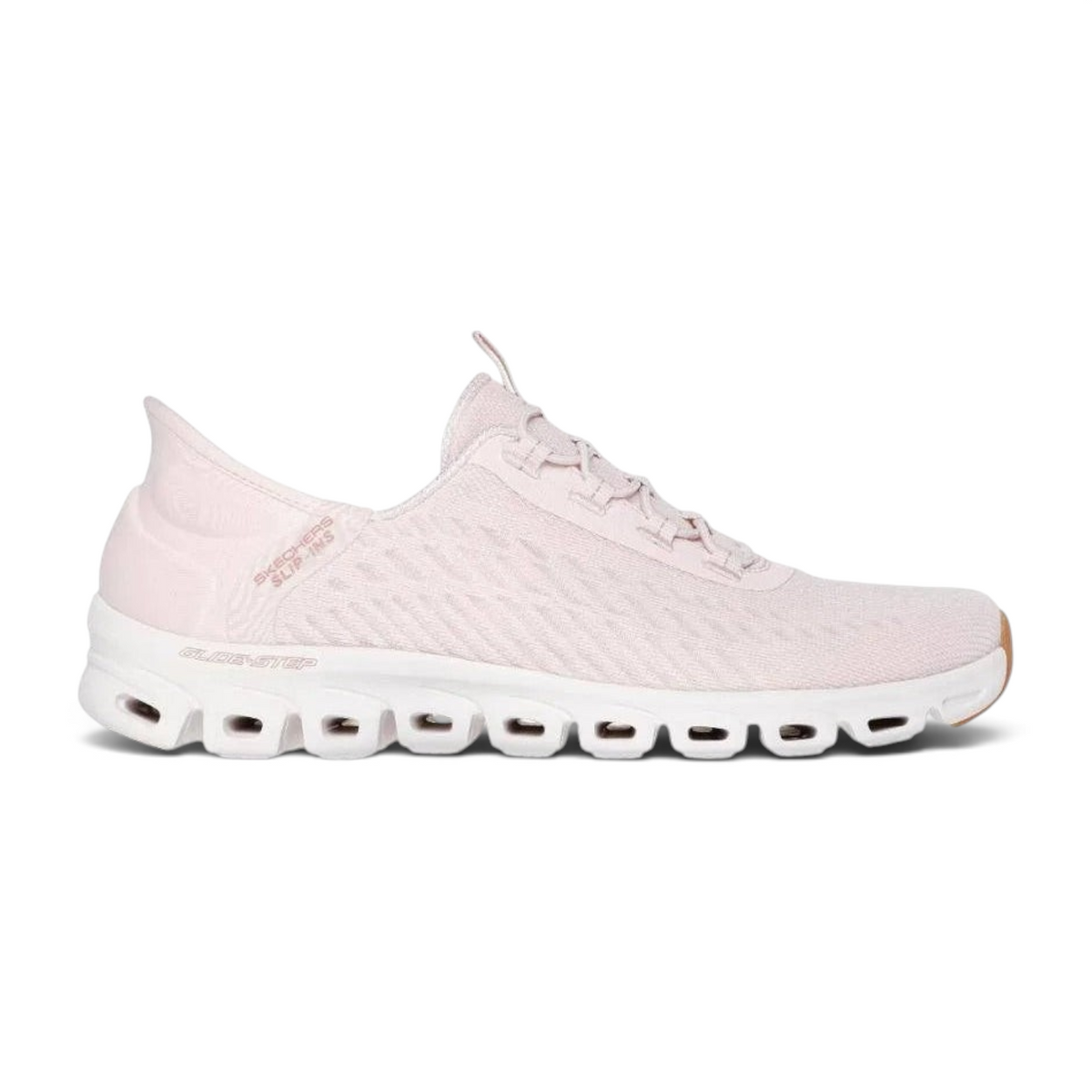 FRG GLIDE-STEP TRANQUILITY light pink slip-on sneaker with a breathable mesh upper and white cushioned sole