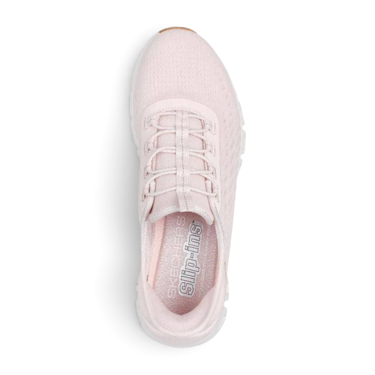 FRG GLIDE-STEP TRANQUILITY light pink slip-on sneaker with breathable mesh upper and cushioned insole top view