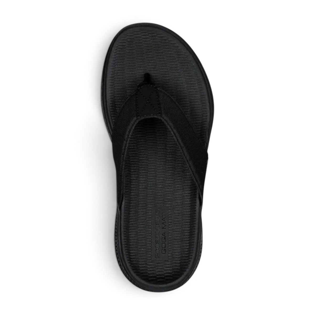 FRG GO CONSISTENT PENTHOUSE black thong sandal with textured Goga Mat footbed for comfort