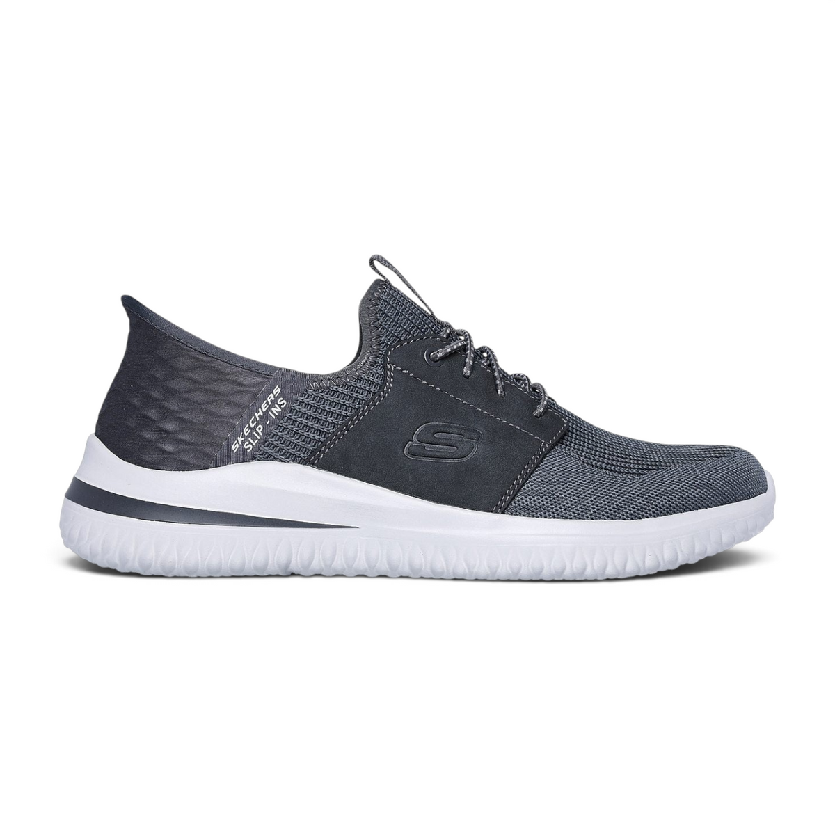 FRG Delson 3.0 Lavell charcoal grey slip-in sneaker with breathable mesh upper and white cushioned sole