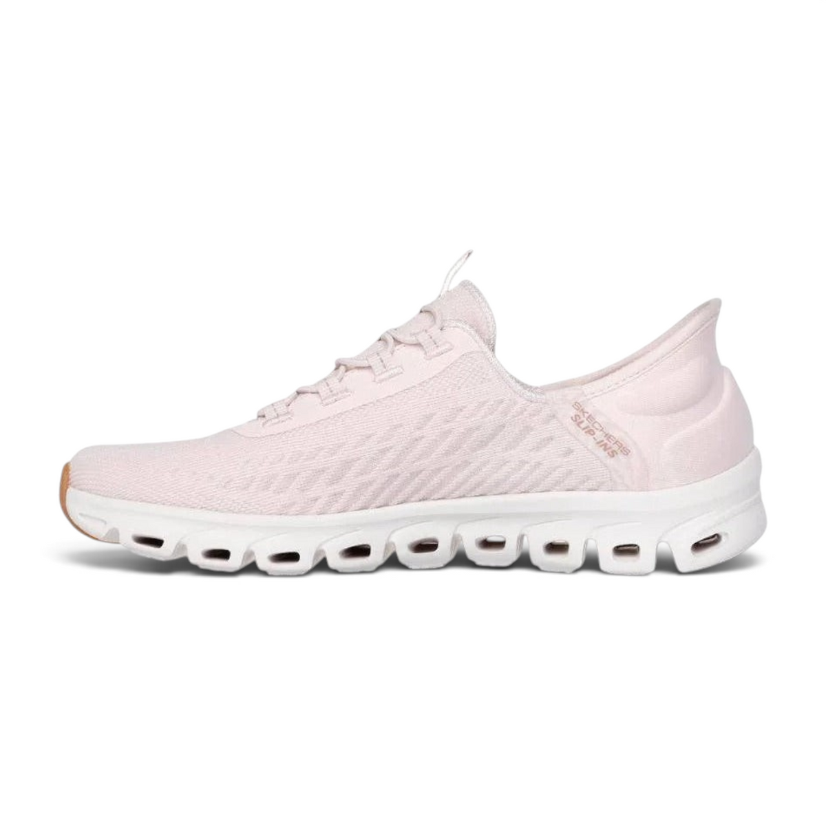 FRG GLIDE-STEP TRANQUILITY slip-in sneakers in light pink with a white cushioned sole and breathable mesh upper