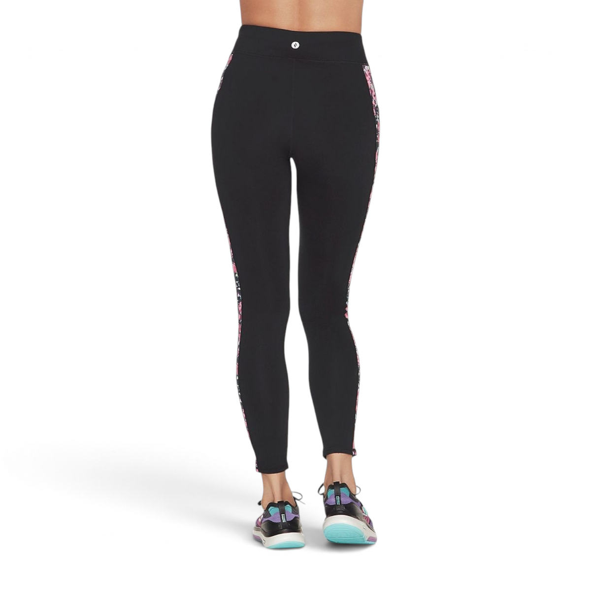 FRG GOSTRETCH Fantasy Fields high-waisted full-length leggings in black with floral side panel detailing