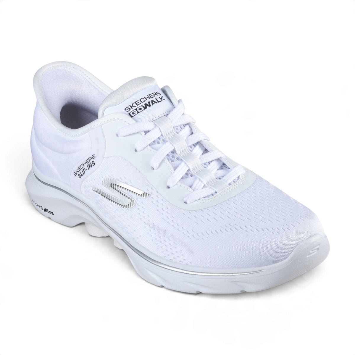 Skechers Women's GO WALK 7 Valin Slip-Ins Walking Shoes – White/Black – product view 2