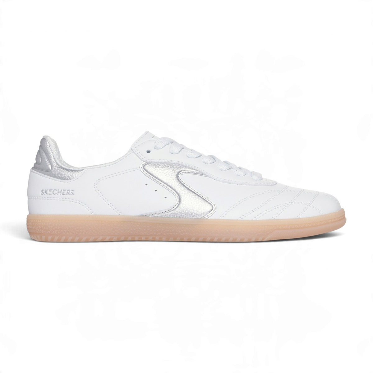 Skechers Women's Hotshot Simply Stitched Lace-Up Sneakers – White/Silver – product view 1
