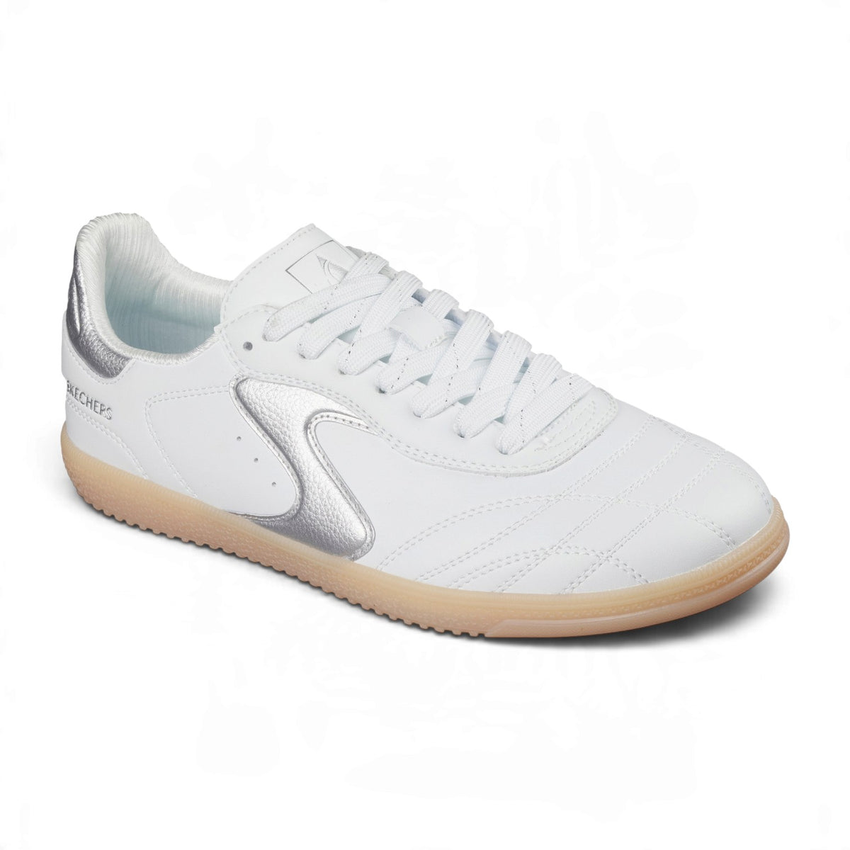 Skechers Women's Hotshot Simply Stitched Lace-Up Sneakers – White/Silver – product view 2
